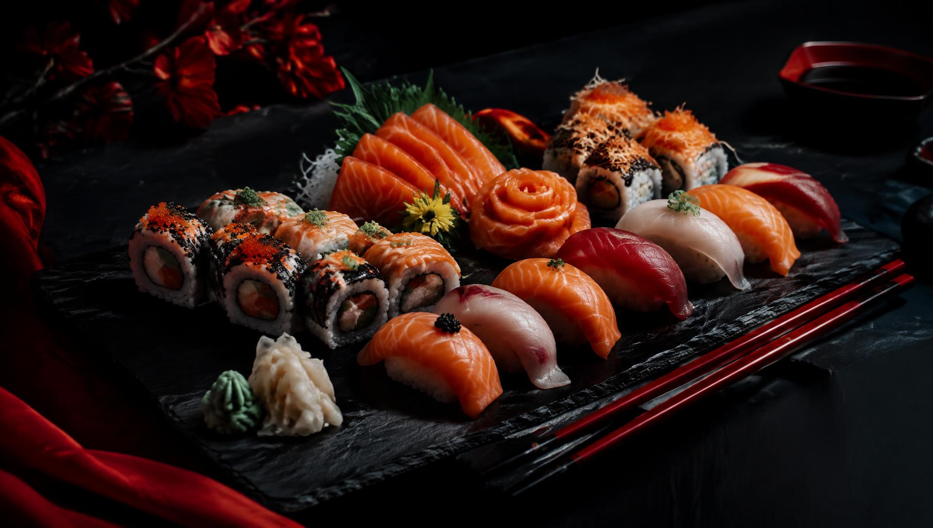 Sushi e sashimi do Saiko